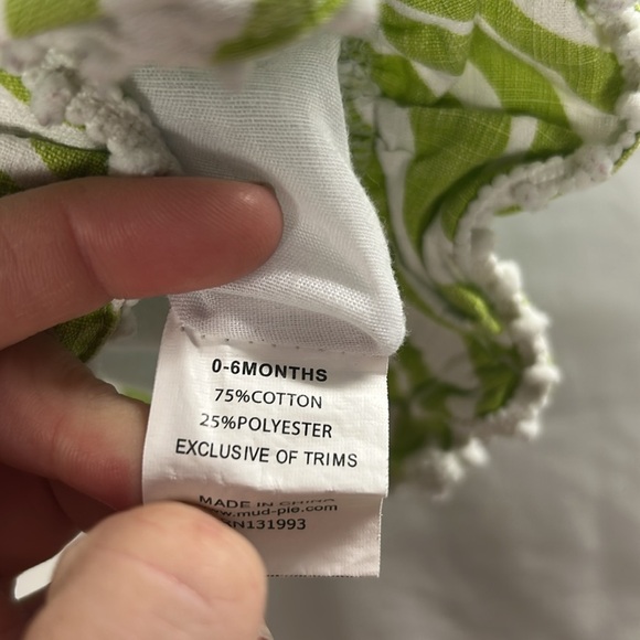 Mud Pie Aqua and White Striped Applique Giraffe Dress -Size 0-6m - Picture 5 of 6